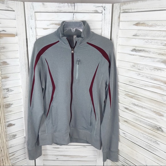lululemon athletica Other - Lululemon / Gray Maroon Zip Up Jacket Work Out S